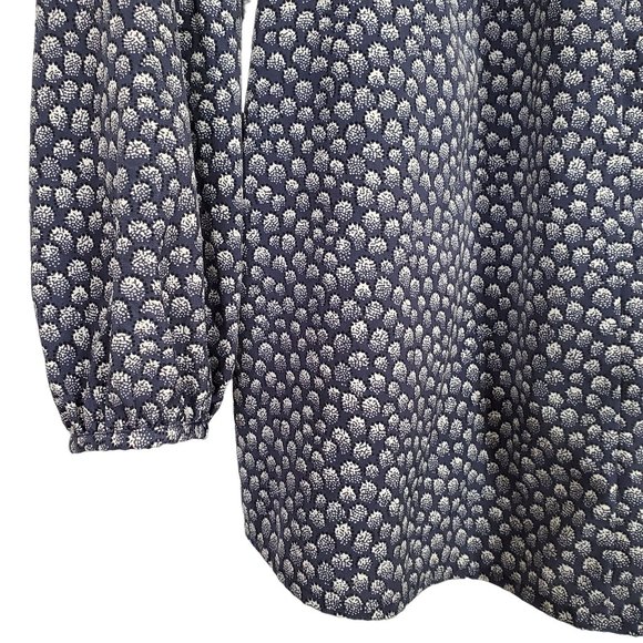 Boden Size 12 12R Blouse Peasant Boho Puff Sleeve Ribbon Tie Keyhole Blouson - Picture 5 of 7